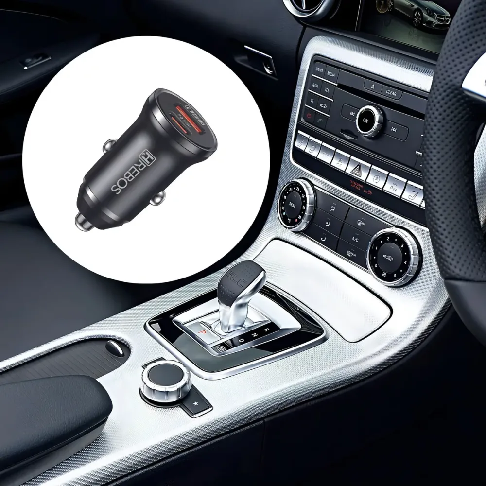 CARREGADOR VEICULAR CRV-182 PRETO - HREBOS