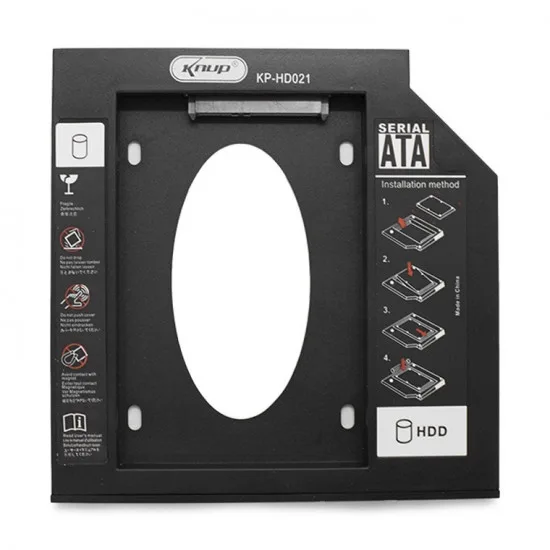 ADAPTADOR PARA HD/SSD CADDY 9,5MM - KNUP