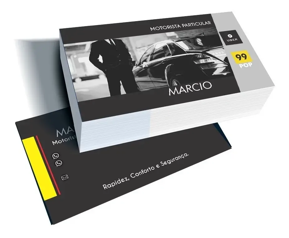 CARTÃO DE VISITA 500un / 250g (4x4) com Verniz Total