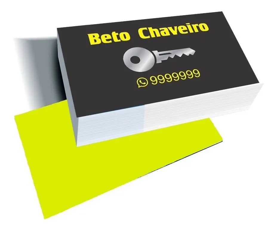 CARTÃO DE VISITA 1000un / 500g (4x4) com Laminação Fosca