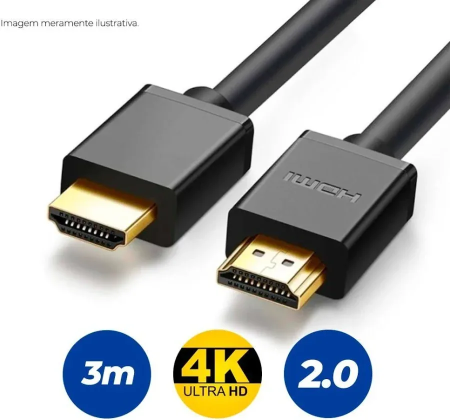 CABO HDMI V2.0 (M) X (M) 4K HDR 3D 3METROS VINIK H20-3