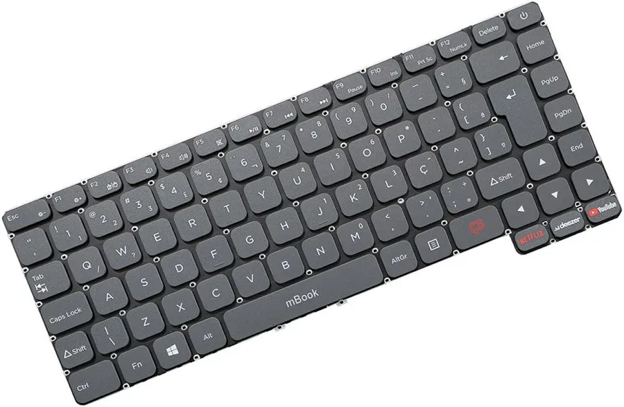 Teclado Compatível Com Positivo Motion Gray Q646c Q464c C4128c-s - Black - BR - No Frame