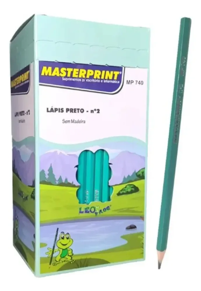Lápis Preto Sextavado Masterprint Nº 2 HB