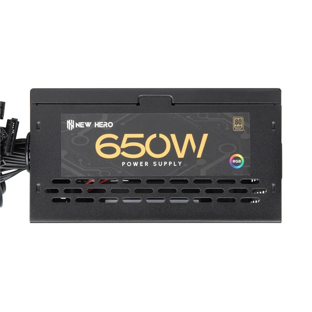 FONTE REAL 650W PFC ATIVO 80PLUS BRONZE - NEW HERO